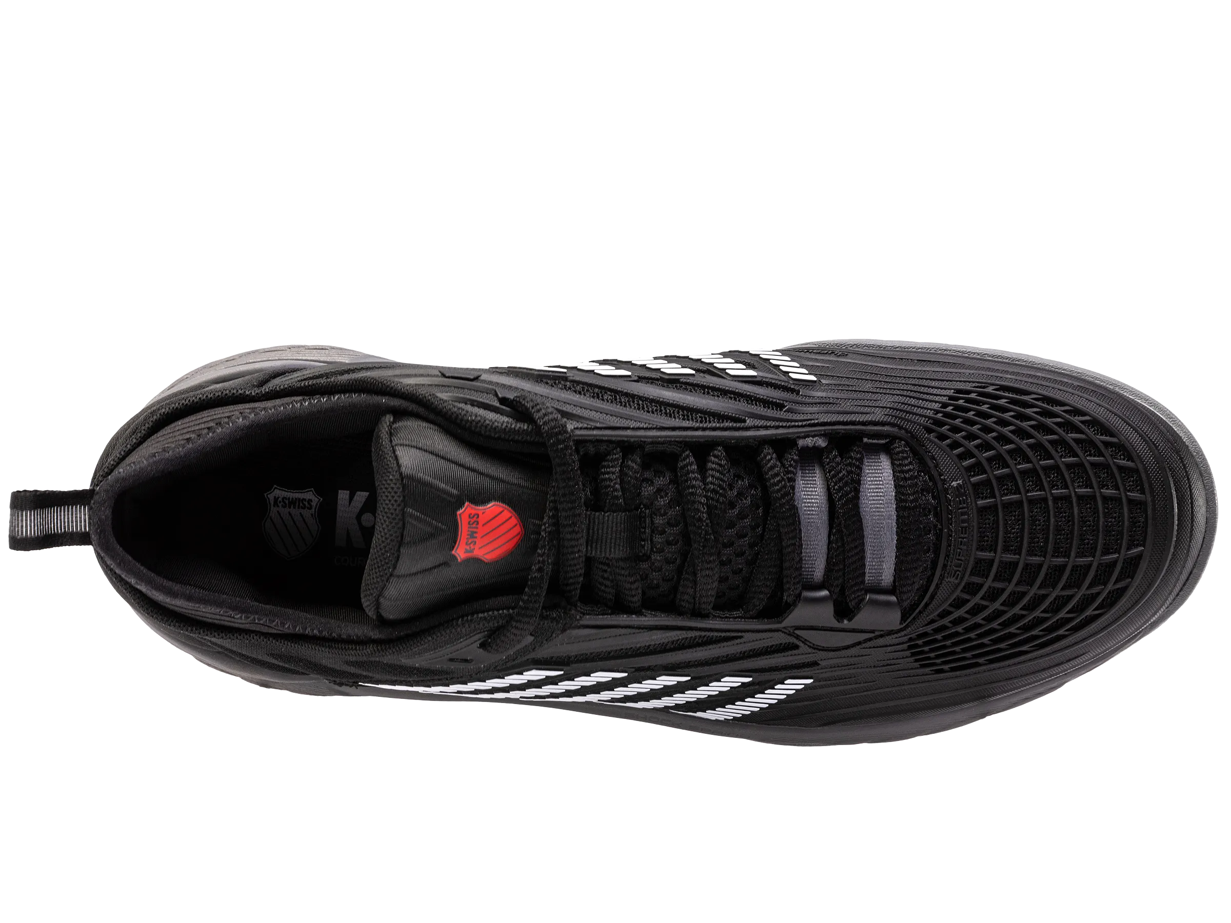 09071-038-M | HYPERCOURT SUPREME 2 | BLACK/STEEL GRAY/FIREY RED