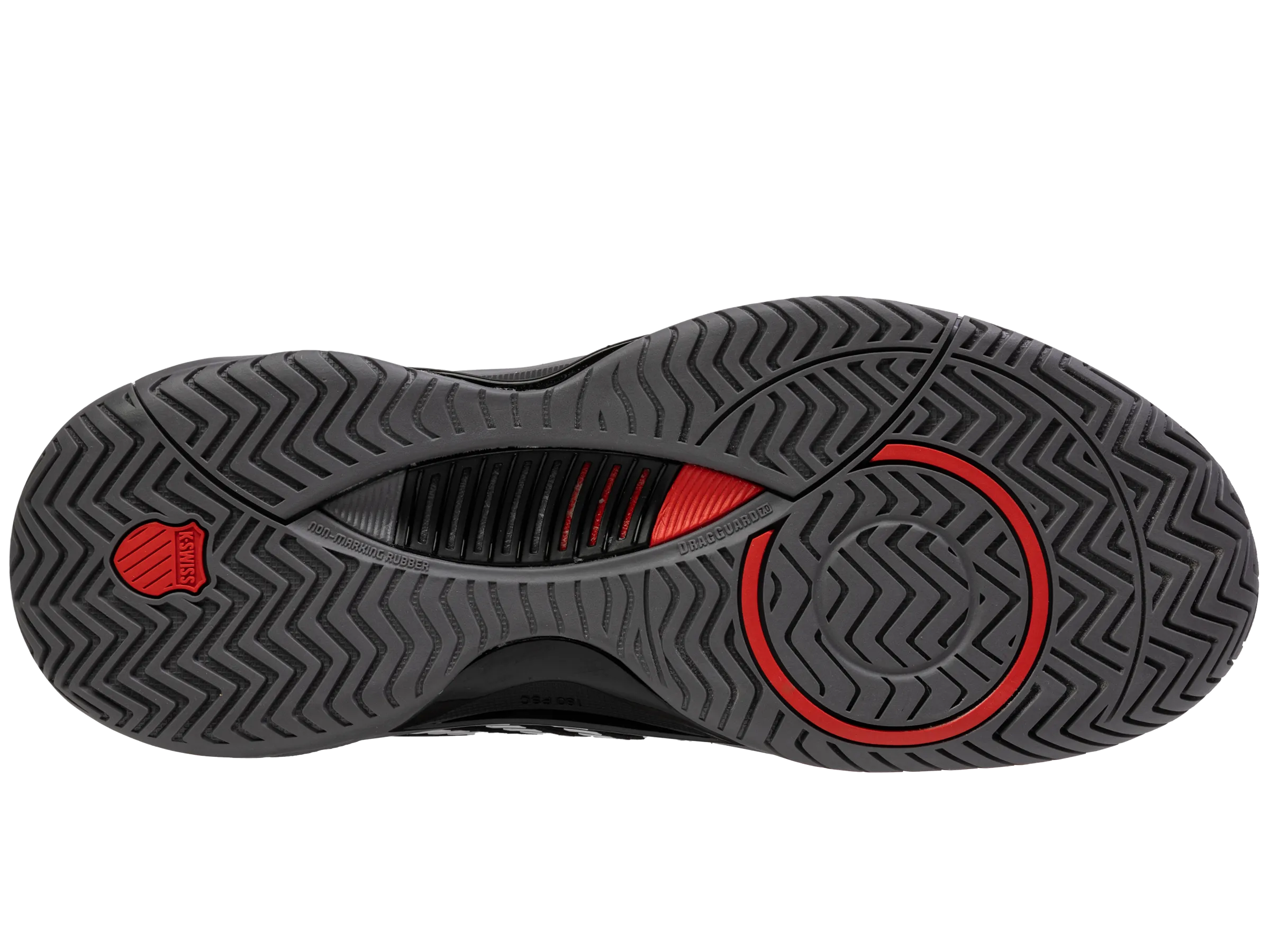 09071-038-M | HYPERCOURT SUPREME 2 | BLACK/STEEL GRAY/FIREY RED