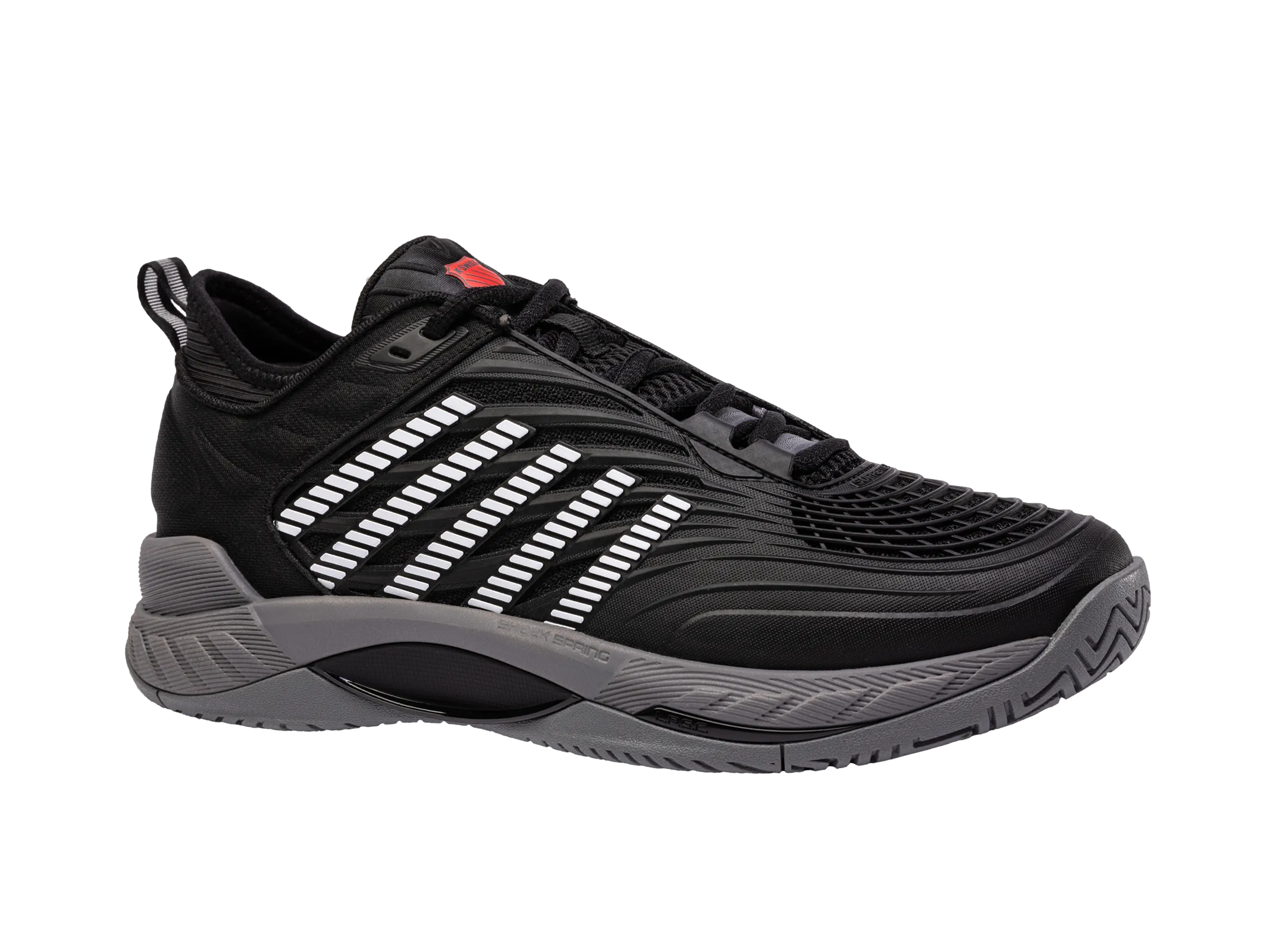 09071-038-M | HYPERCOURT SUPREME 2 | BLACK/STEEL GRAY/FIREY RED