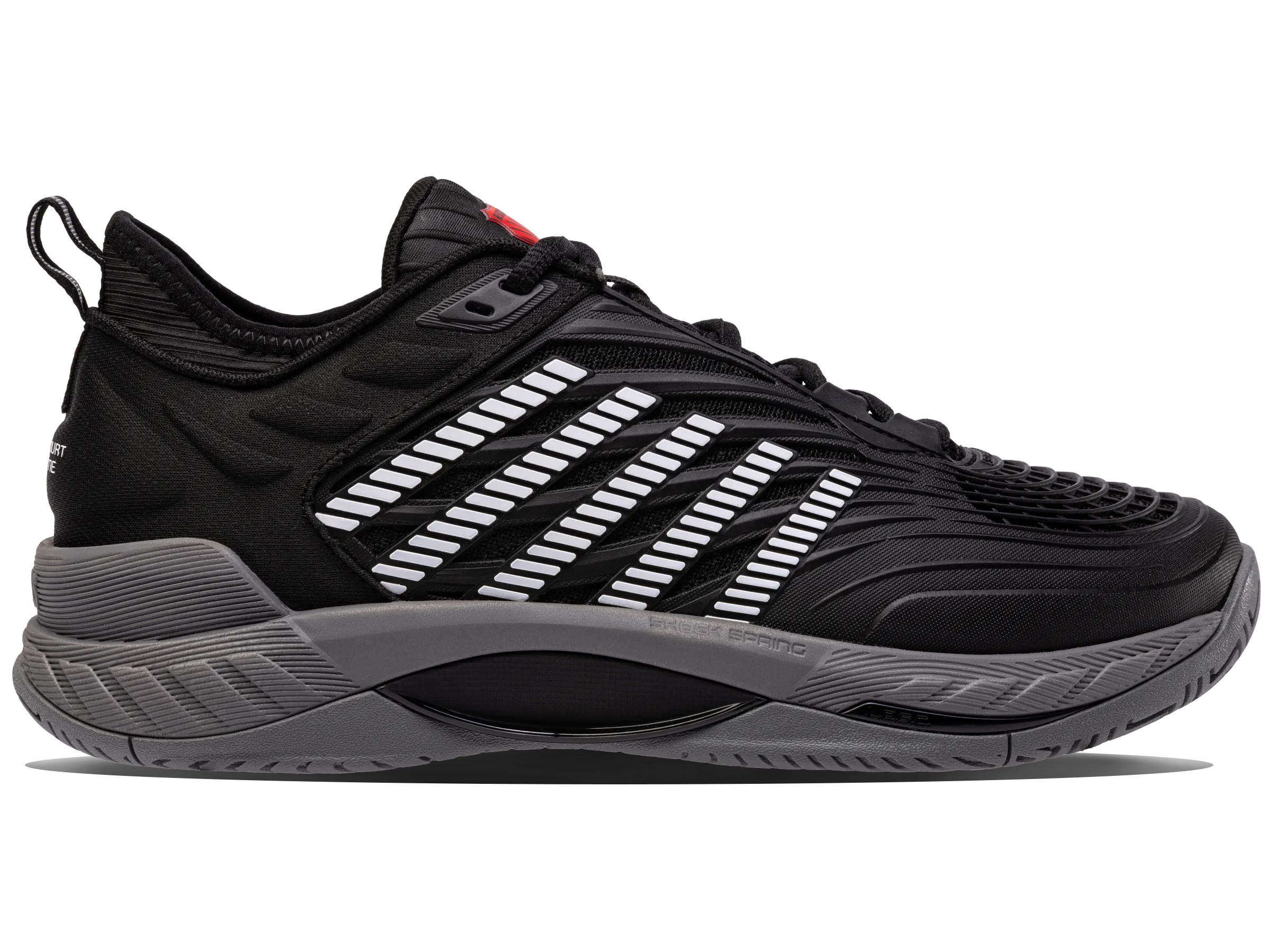 09071-038-M | HYPERCOURT SUPREME 2 | BLACK/STEEL GRAY/FIREY RED