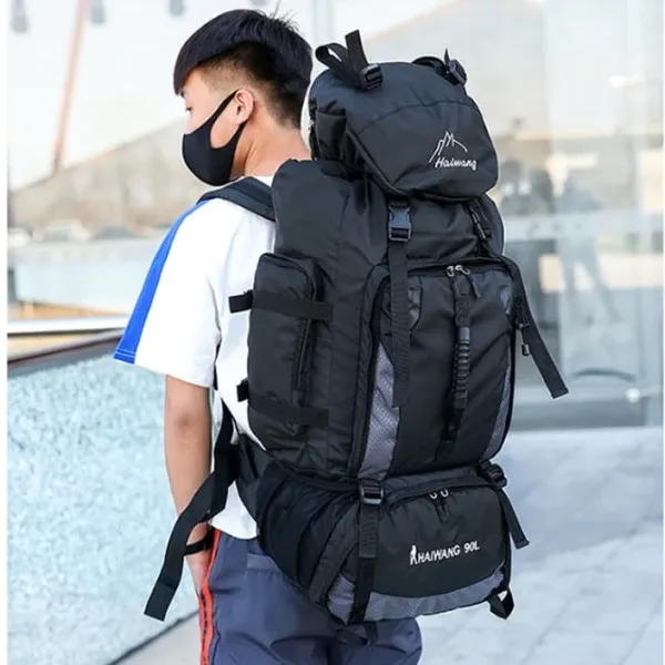 90L Large Capacity Waterproof Outdoor Travel Backpack Hiking Bag for Men