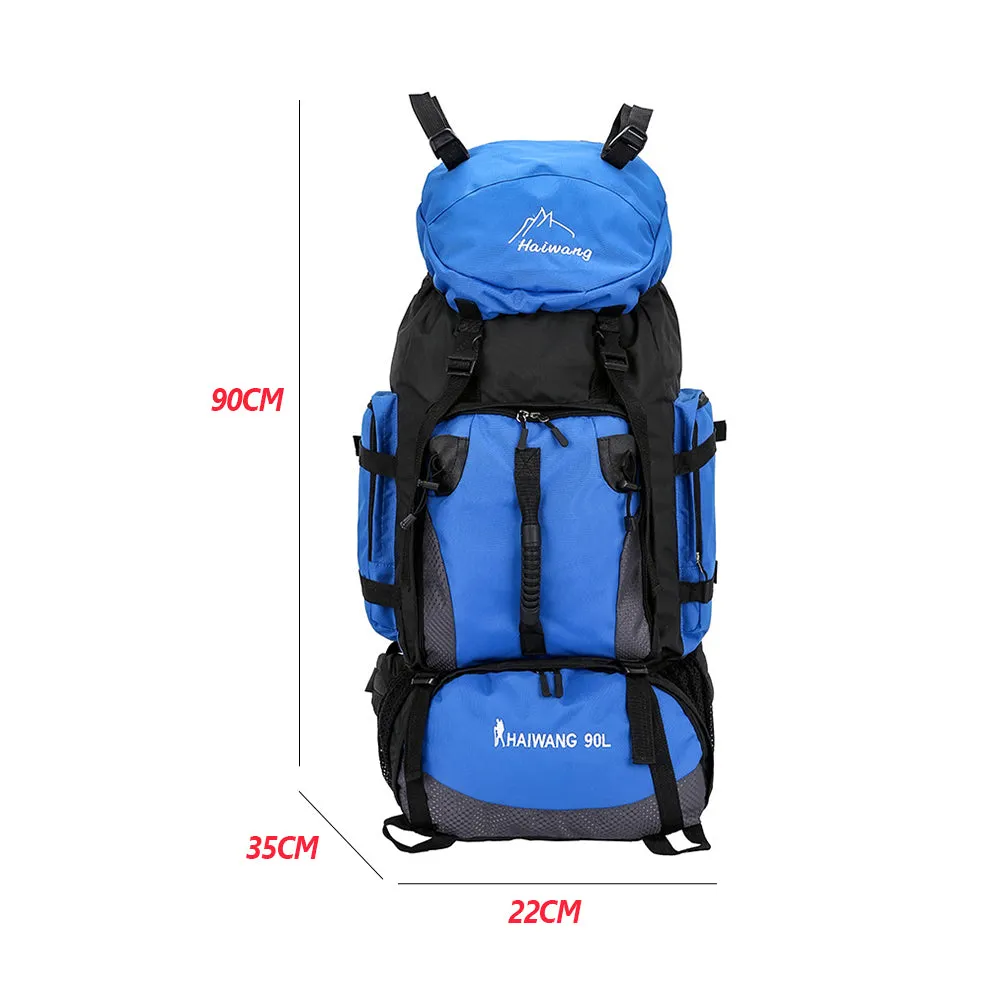 90L Large Capacity Waterproof Outdoor Travel Backpack Hiking Bag for Men