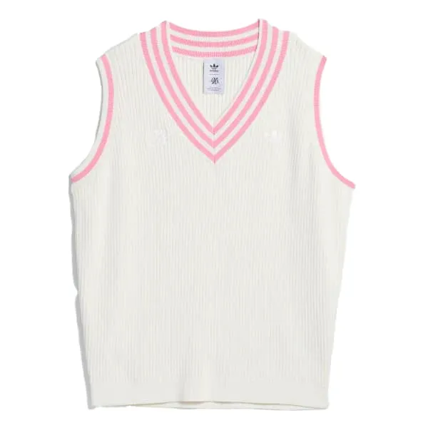 ADIDAS X MAXALLURE SWEATER VEST - WHITE PINK