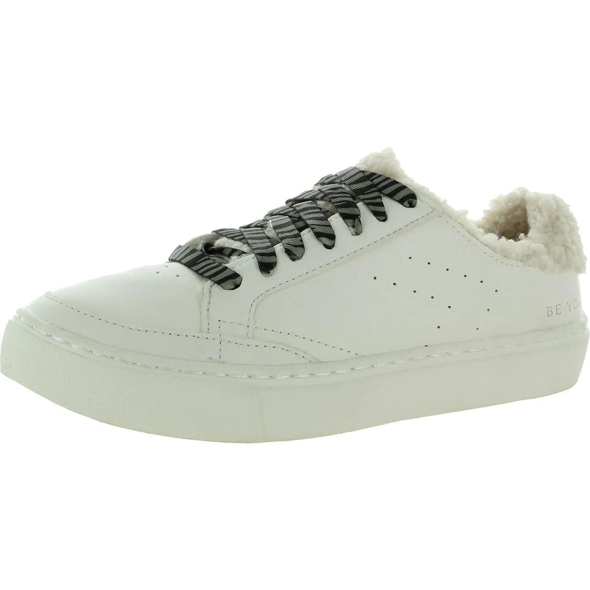 All In Cozy Womens Suede Faux Fur Trim Casual and Fashion Sneakers