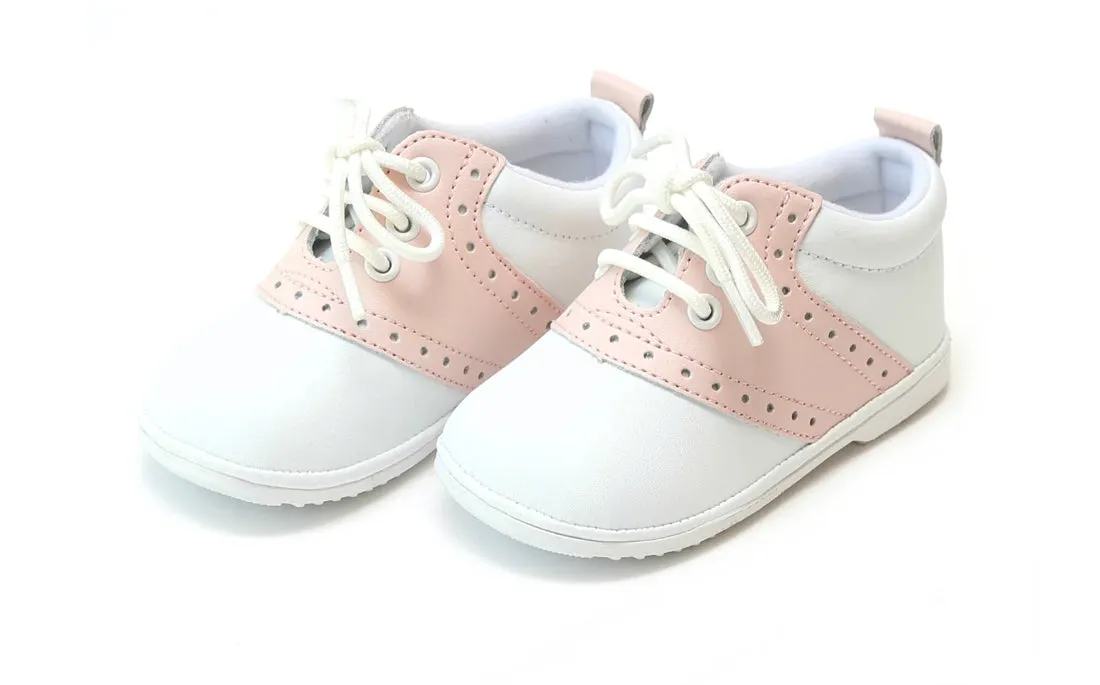 Austin Leather Saddle Oxford White/Pink