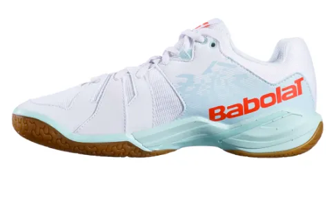 Babolat Shadow Spirit Women's Indoor Court Shoes [White/Light Blue]