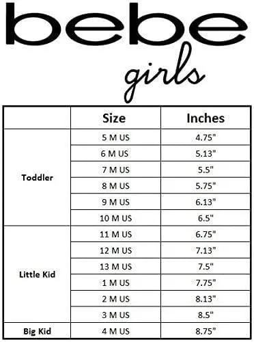 bebe Toddler Girls' Little Kid Slip-On Strappy Sandals with Bow and Ankle Strap, Open-Toe Flat Fashion Summer Shoes