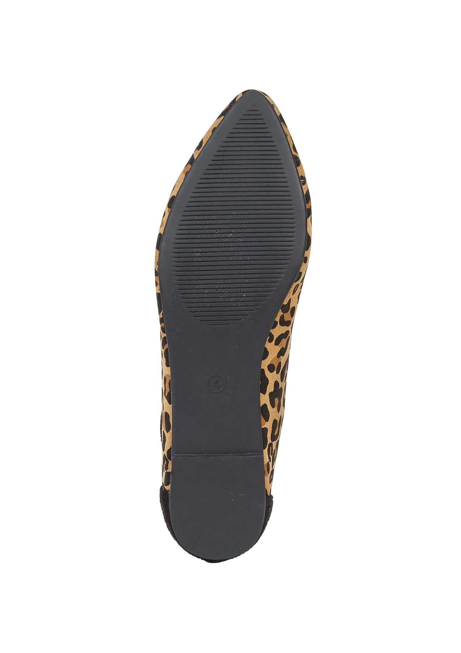 Black Leopard Flat Shoes