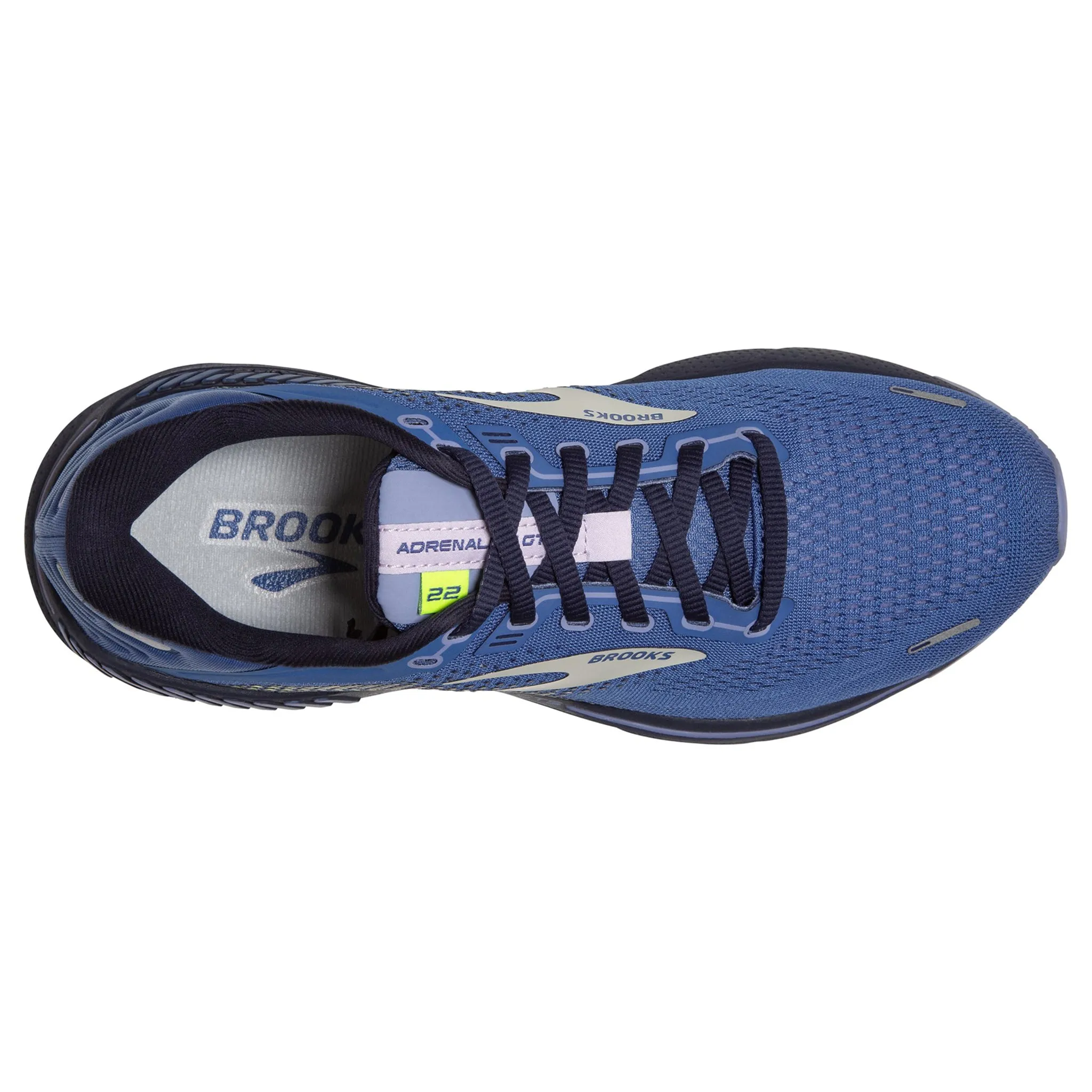 Brooks Women's 120353 467 Adrenaline GTS 22 Blue Purple Nightlife Cushion Support Running Shoes