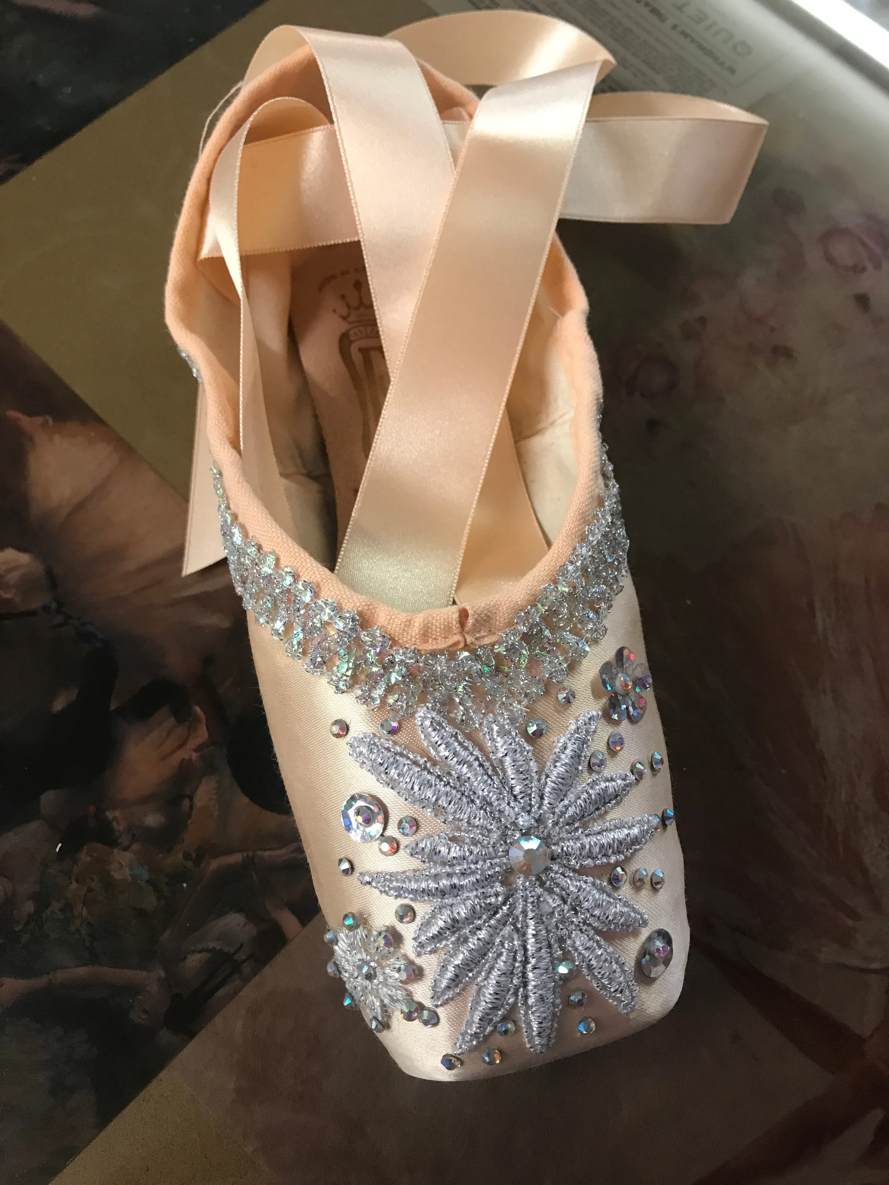 Decorated pointe shoes - Snowflakej