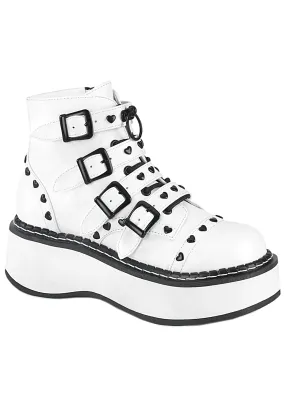 EMILY 315 Pure Love White Platform Boots