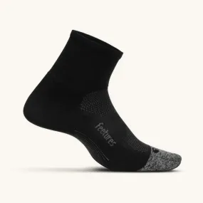 Feetures Elite Light Cushion Quarter Socks Black