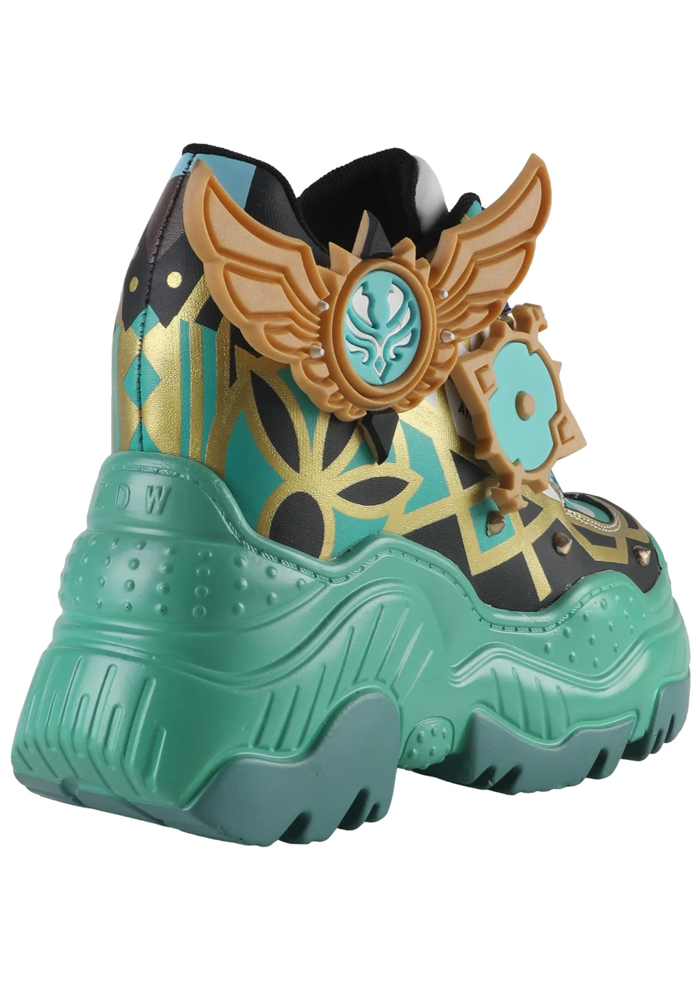 Genshin Impact Venti Anime Green Platform Sneakers