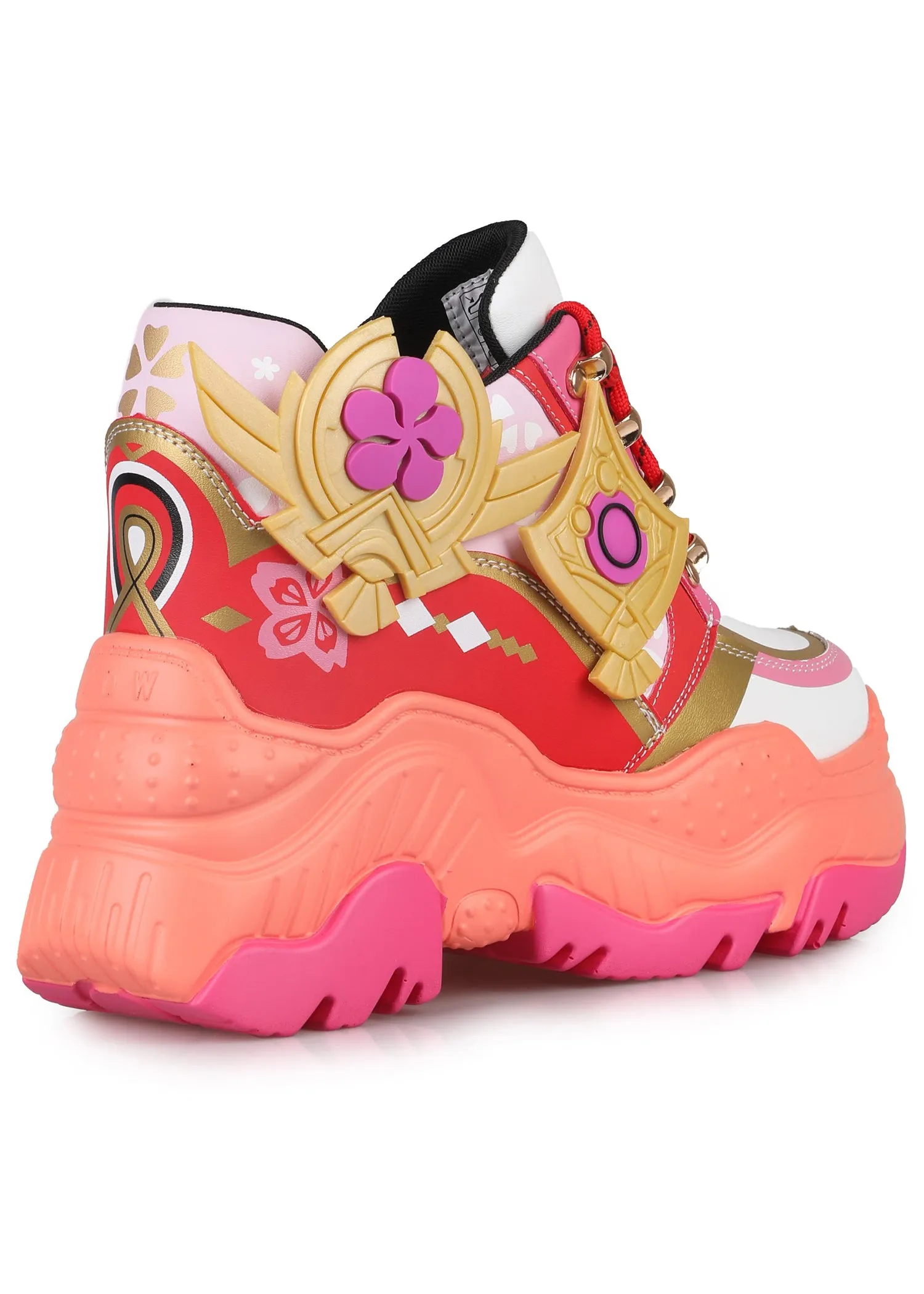 Genshin Impact Yae Miko Anime Pink Platform Sneakers