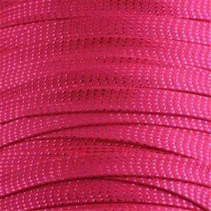 Glitter Flat Laces Custom Length with Tip - Hot Pink (1 Pair Pack) Shoelaces