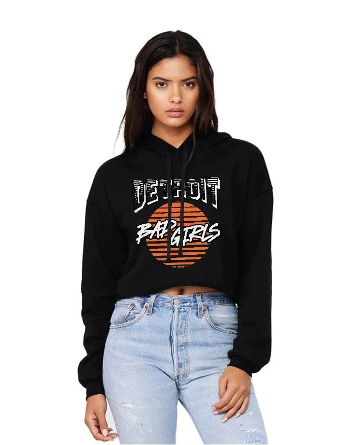 Ink Detroit Bad Girls Fleece Crop Hoodie - Black