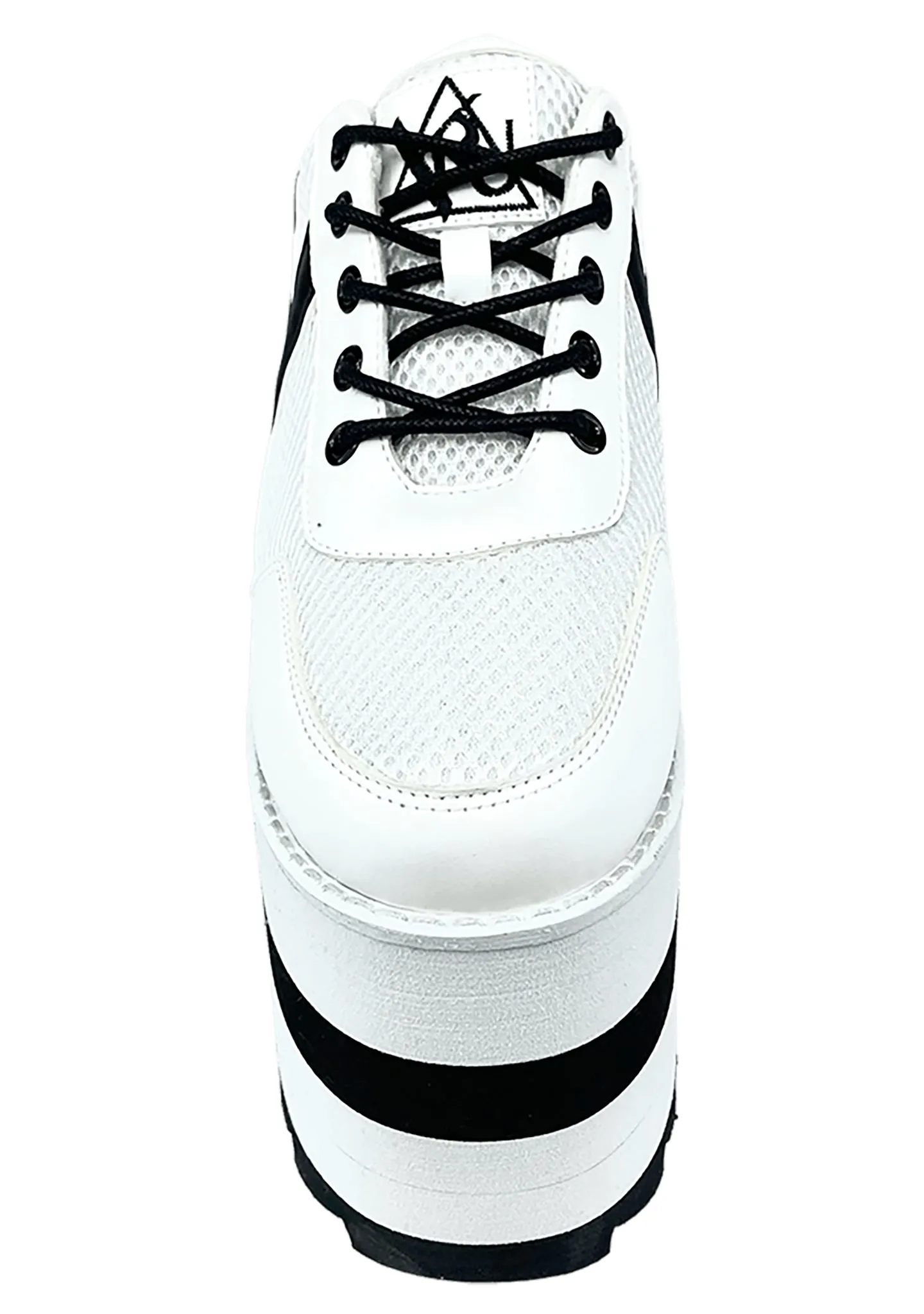 Karazii Platform Sneakers in White Black