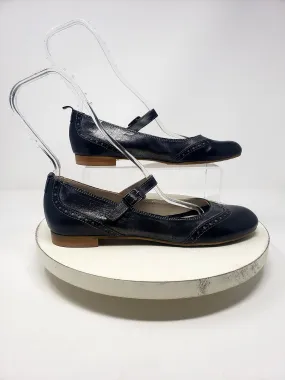 Maggie's Size 10 (40) Black & Pewter Mary Janes NWOB