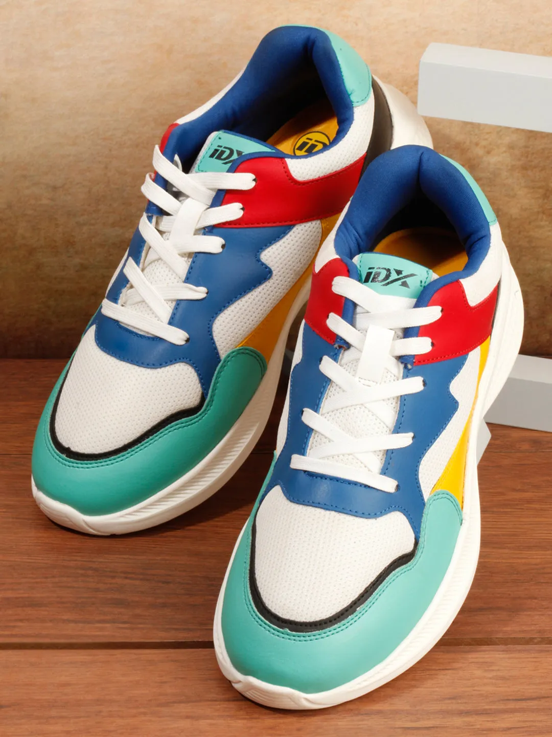 Men's Colourblocked Lace Up Sneakers (IX7136)