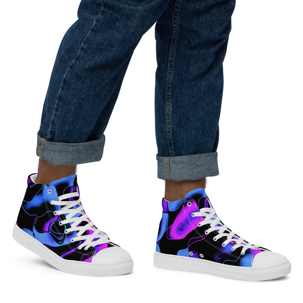 Men’s high top canvas shoes Dancing Blue