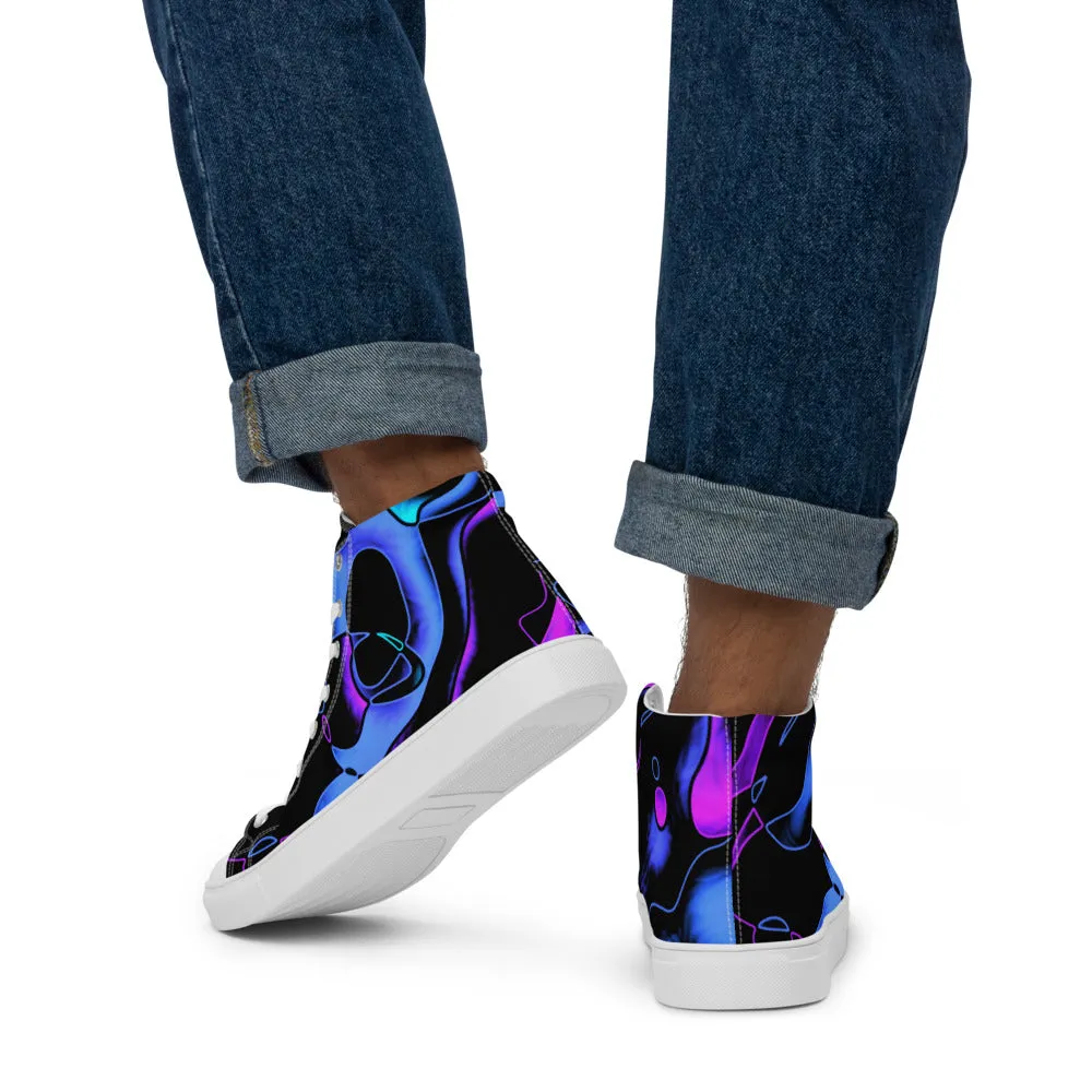 Men’s high top canvas shoes Dancing Blue