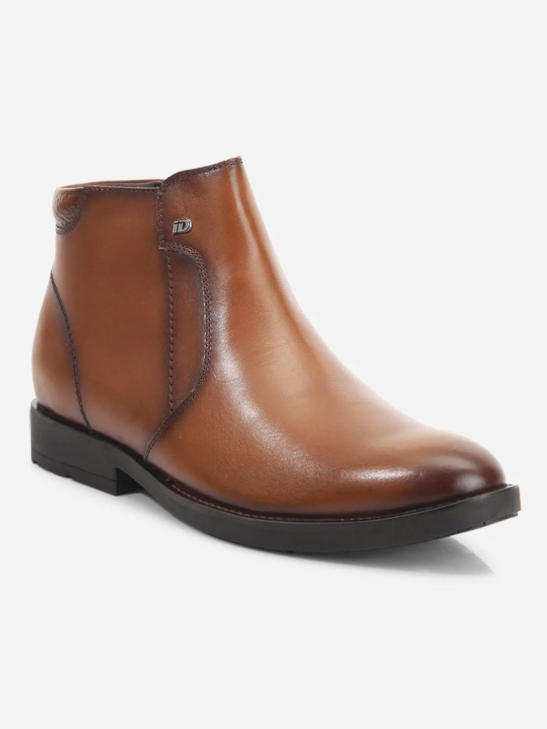 Men's Tan Round Toe Ankle Boot (ID2227)