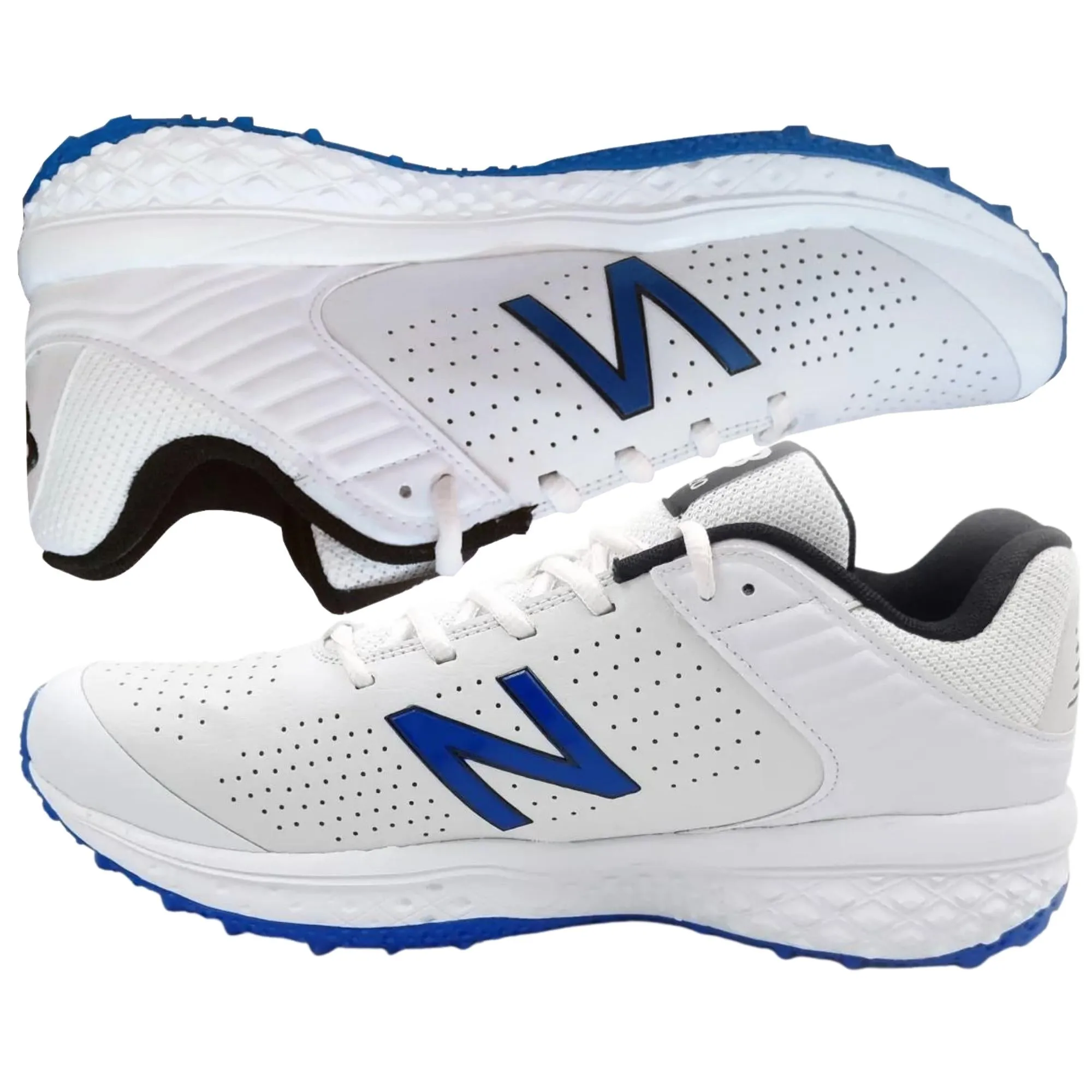 New Balance Shoes, CK-4020-D4 Rubber Spikes Cricket Shoes - White