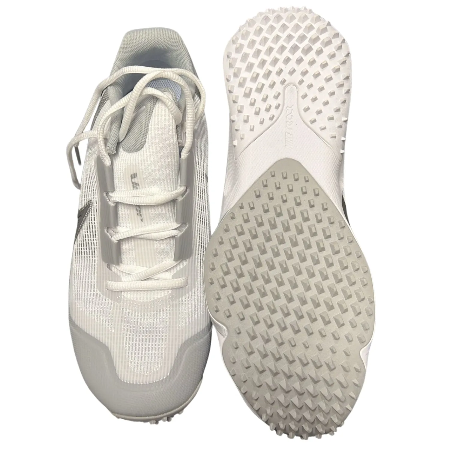 Nike Cricket Shoes React-Vapor-Drive-2 White Metallic Silver