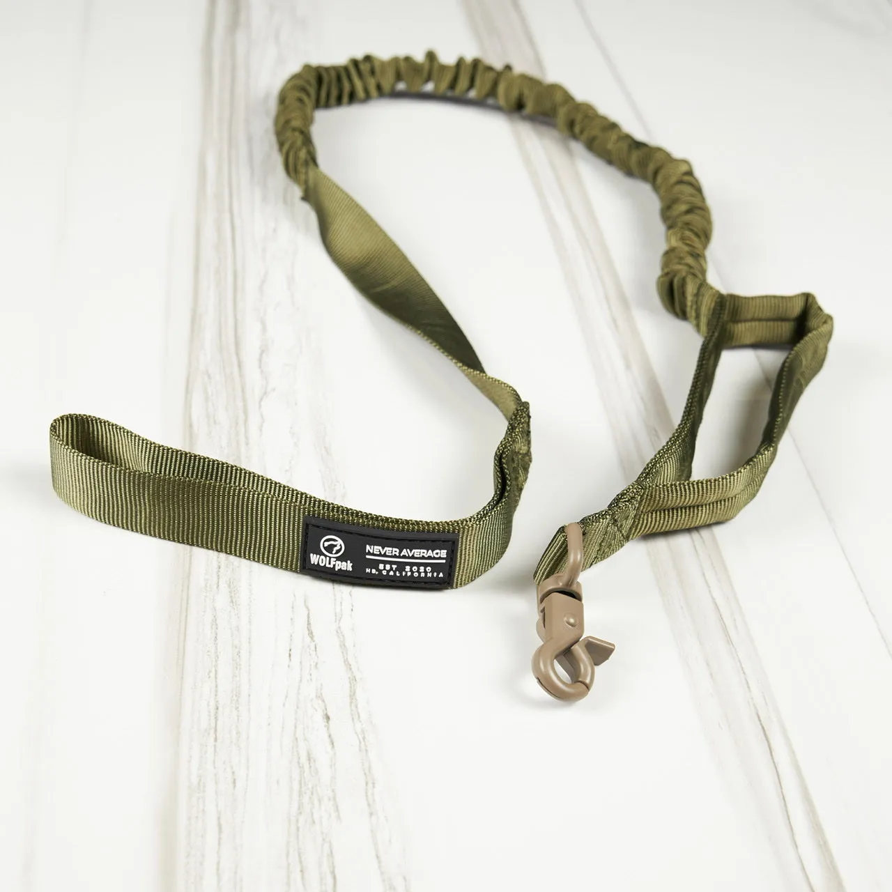 Tactical Nylon Leash Green