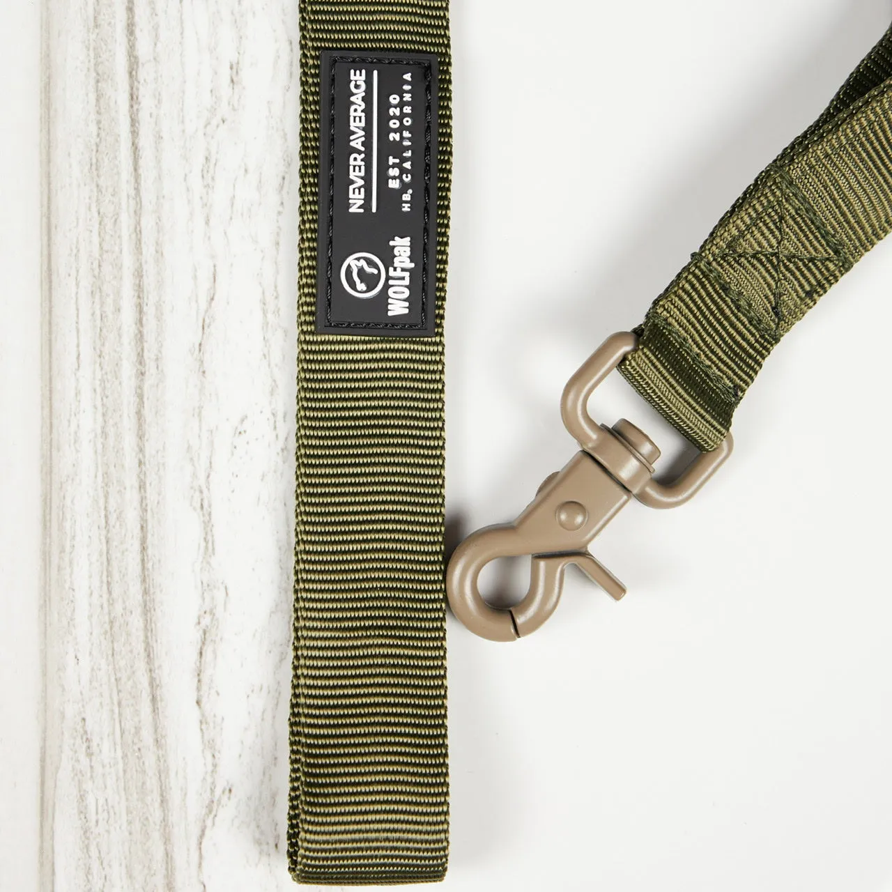 Tactical Nylon Leash Green