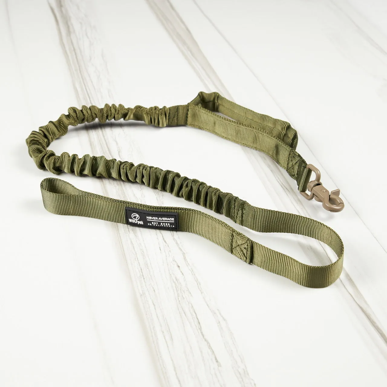 Tactical Nylon Leash Green